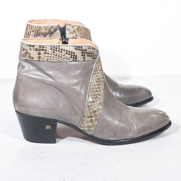Pierre Cardin Ankle Booties in Grey/Snakeskin - 8 - Picture 2 of 9